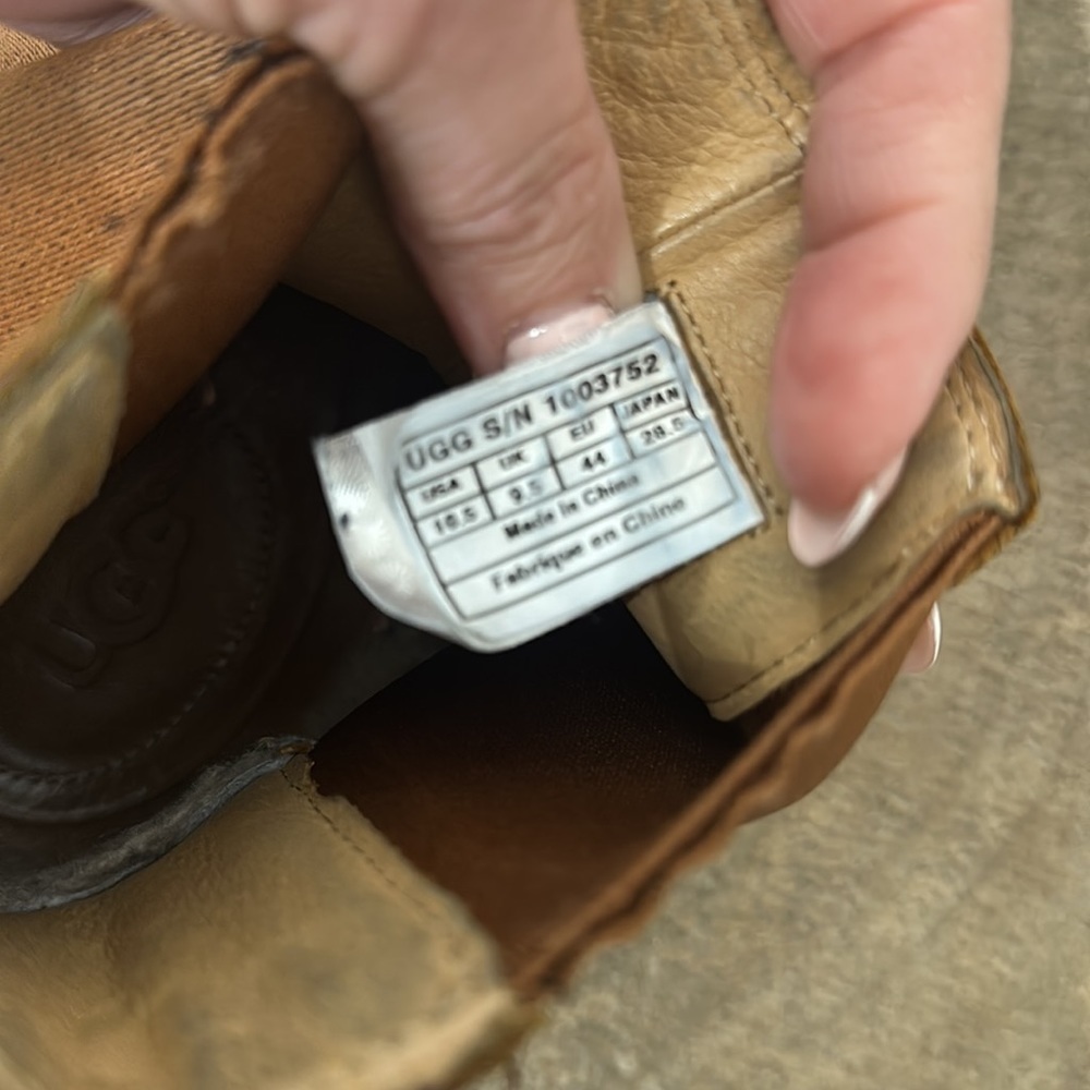 UGG brown leather boots size 10.5 - Picture 11 of 16